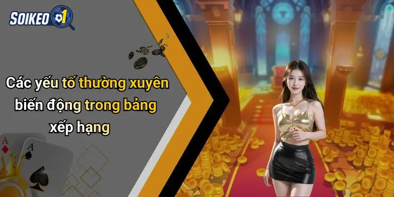 Các yếu tố thường xuyên biến động trong bảng xếp hạng