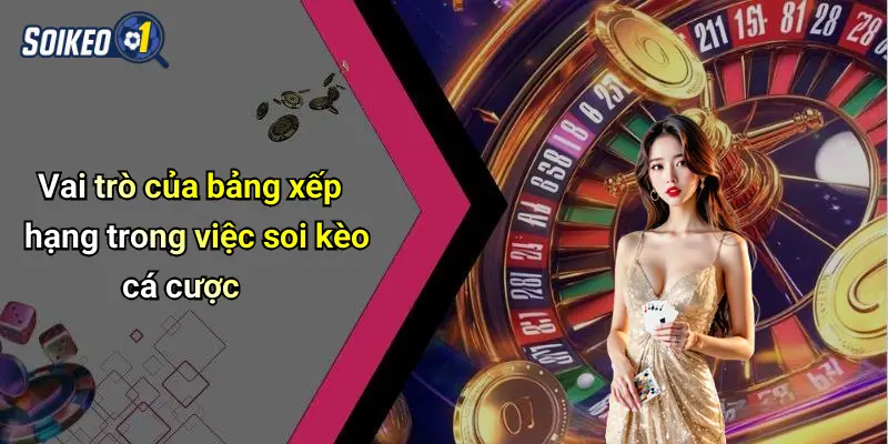 Vai trò của bảng xếp hạng trong việc soi kèo cá cược