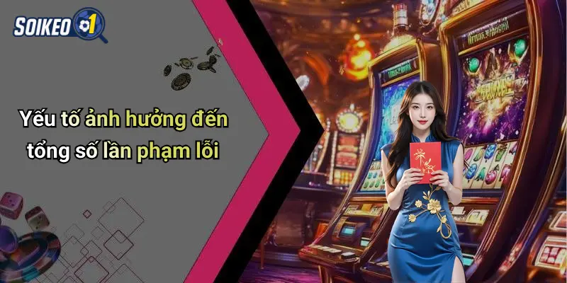 Yếu tố ảnh hưởng đến tổng số lần phạm lỗi