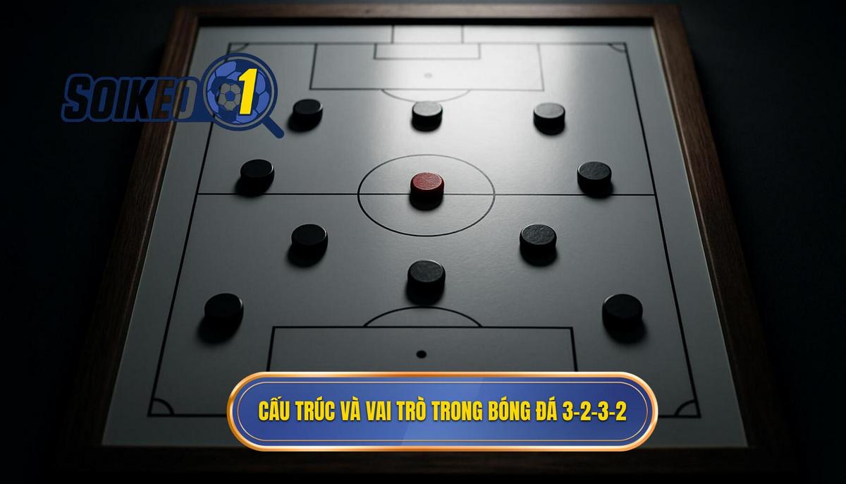 Cấu trúc nền tảng và vai trò vị trí trong Chiến thuật bóng đá 3-2-3-2