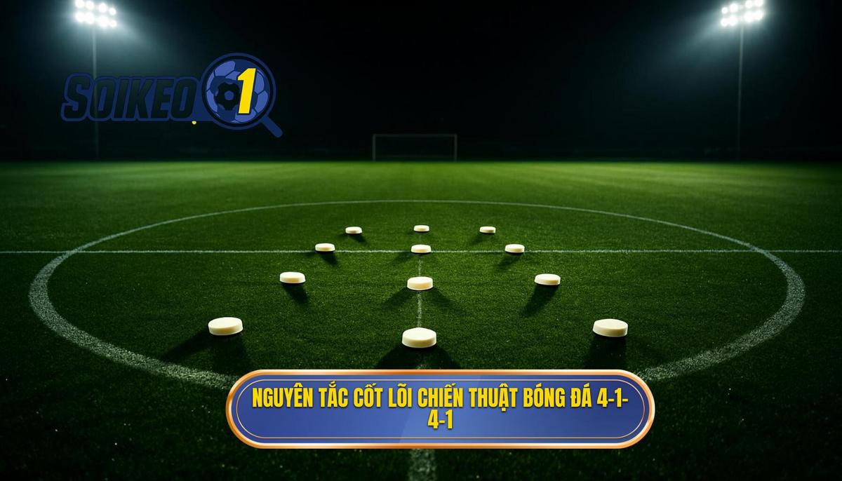 Vận hành Chiến thuật bóng đá 4-1-4-1 phòng ngự_ Các nguyên tắc cốt lõi