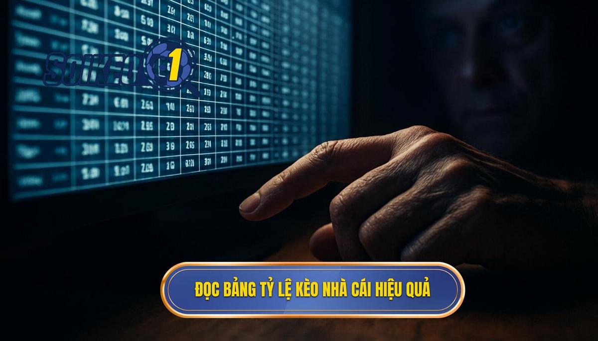 Cách đọc bảng tỷ lệ kèo nhà cái chính xác