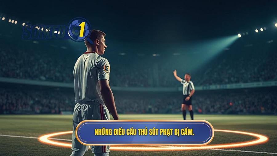 3. Những điều cầu thủ sút phạt bị cấm.
